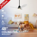 1stshine Ceiling Fan Efficient DC Motor OEM Color Plastic Ceiling Fan with Remote Control