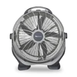 20 Inch 3 Speed Curved Base Plastic Box Fan with Easy-Carry Handle