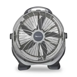 20 Inch 3 Speed Curved Base Plastic Box Fan with Easy-Carry Handle