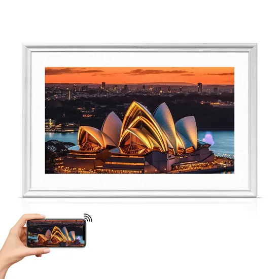 Digital-Photo-Frames-Alarm-Clock-LCD-Screen-Wooden-Android-Art-Photo-Frame