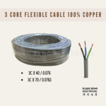 3-Core Flexible Cable 100% Pure Copper 3C x 40/0.076mm 100M